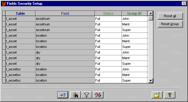 Fields Security Setup